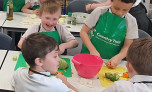 Children cooking